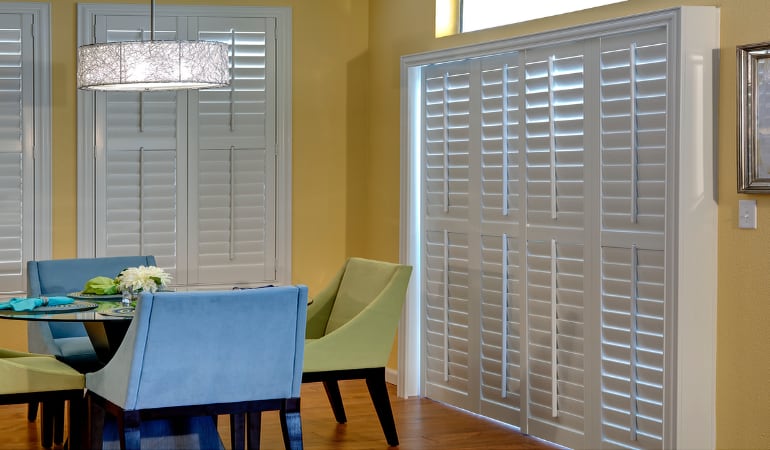 Patio Doors with Plantation Shutters in Minneapolis